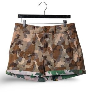 ANTHROPOLOGIE Wanderer Camo Utility Shorts; Women’s Size 29